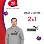 2x1 en ropa y gorras Puma en el Hot Sale de Suburbia