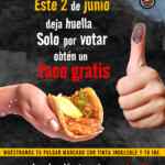 En Taquearte llévate un taco GRATIS si votas el 2 de junio