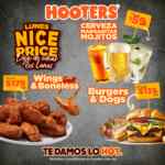 Promo Hooters Lunes Nice Price con precios desde $59