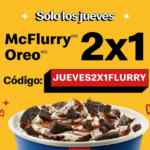 2x1 en McFlurry Oreo en McDonald's los jueves con cupón