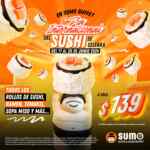 Semana del Sushi Sumo Buffet: Todos los rollos de sushi, ramen, temakis y más que puedas comer por $139
