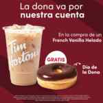 Tim Horton's Día de la Dona: Dona GRATIS en la compra de un French Vanilla Helado