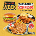 Promo las Alitas Week: 2do platillo a solo $29 pesos