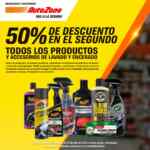 En AutoZone segundo a mitad de precio en productos de y accesorios de lavado y encerado