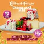Cheesecake Fest en The Cheesecake Factory: Rebanadas a mitad de precio esta semana