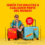 30% de descuento en envíos internacionales de maletas por DHL