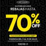 Últimas Rebajas Forever 21: Hasta 70% de descuento y prendas desde $69.90