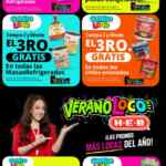 Folleto HEB Verano Loco: 3x2 en galletas, café, helado y más