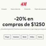 En H&M 20% de descuento adicional a tu compra en tienda en línea