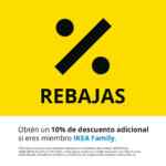 En IKEA 10% de descuento adicional en Rebajas participantes si eres Miembro IKEA Family (es gratis unirse)