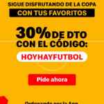 Cupón McDonalds de 30% de descuento en pedidos por la app