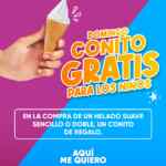 En Nutrisa conito GRATIS para niños los domingos en la compra de un helado suave