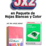 En Office Depot 3x2 en paquetes de hojas de papel