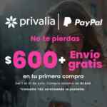 Promoción Privalia Paypal de $600 de descuento en tu primera compra