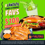 En Las Alitas llévate platillo + bebida refill por sólo $109 de lunes a viernes