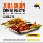 En Buffalo Wild Wings Combo Invicto a $129 pesos