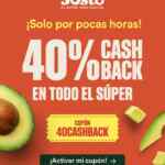 Cupón Jüsto de 40% de bonificación en todo el supermercado