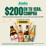 Cupón Jüsto de $200 de regalo en tu primera compra