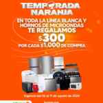 Temporada Naranja 2024: $300 de descuento por cada $1,000 de compra en línea blanca y microondas