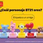 Cajita Feliz McDonald's BTS con figuras BT21 en exclusiva por la app
