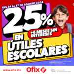Venta Especial de Útiles Escolares Ofix: 25% de descuento en útiles escolares + 6 msi