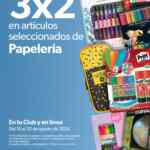 3x2 en papelería en Sam's Club ahora hasta el 20 de agosto