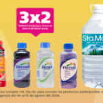 3x2 en aguas, jugos, bebidas hidratantes y más en la Estación de Ofertas de Farmacias San Pablo