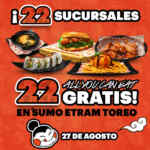 Promo Sumo Buffet sucursal 22: buffet GRATIS para los 22 primeros en llegar
