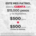 Promos Banorte Mes Patrio: abre una cuenta y recibe $500 + $500 de regalo