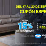 Cupón Mercado Pago Rebajas de 15% de descuento en tiendas seleccionadas