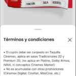 Boleto GRATIS para Cinemex sala tradicional o premium en la app de Oxxo