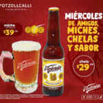 En Potzollcalli cervezas a $29 y micheladas a $39 los miércoles