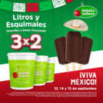 3x2 en litros de helado y esquimales en Helados Sultana del 13 al 15 de septiembre