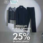 En C&A 25% en TODAS las Blusas, Camisas y Pantalones por aniversario