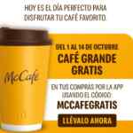 Cupón Día Internacional del Café McDonalds: Café GRATIS al hacer un pedido