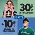 En Old Navy 20% de descuento en toda la tienda + 10% adicional en seleccionados