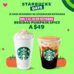 Starbucks Days 2024: bebidas Pumpkin Spice y Bebidas grandes a sólo $49 del 7 al 10 de octubre