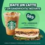 En Starbucks llévate un latte + sandwich pavo panela por sólo $89