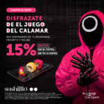 15% de descuento en Sushi Itto si vas disfrazado de El Juego del Calamar