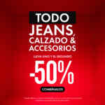 En C&A 2do a mitad de precio en todo jeans, calzado y accesorios