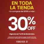 En Forever 21 llévate un 30% de descuento directo en toda la tienda este fin de semana