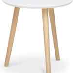 Mesa lateral con patas de madera para sala o recámara baja de precio