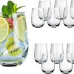Juego de 12 vasos/copas sin tallo de vidrio bajan de precio