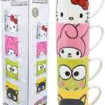 Juego de 4 tazas de porcelana con Hello Kitty y sus amigos bajan a un excelente precio