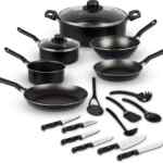 Batería de cocina de aluminio antiadherente Ekco Serum de 19 piezas bajan a un gran precio