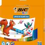 Juego de 24 lápices de colores BIC Kids con punta de 4 mm bajan a un gran precio