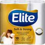 Papel higiénico Elite Soft & Strong con 18 rollos de hoja triple baja a un excelente precio
