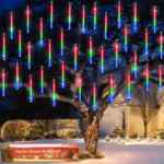 Lluvia de luces LED multicolor para decoración apta para exteriores baja a un gran precio