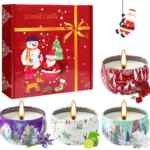 Oferta flash: juego de 4 velas aromáticas con temática navideña bajan de precio