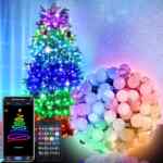 Juego de luces navideñas para decoración con largo de 20m, control remoto y también por app